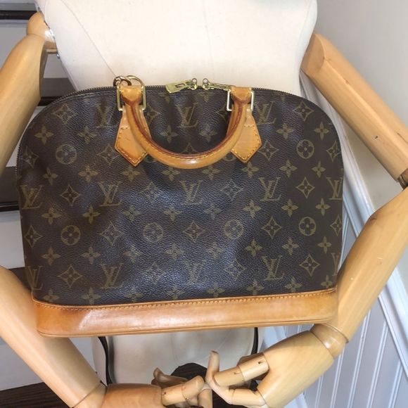 LOUIS VUITTON Alma Monogram Top Handle Crossbody Shoulder Bag BA0927 - Picture 5 of 17